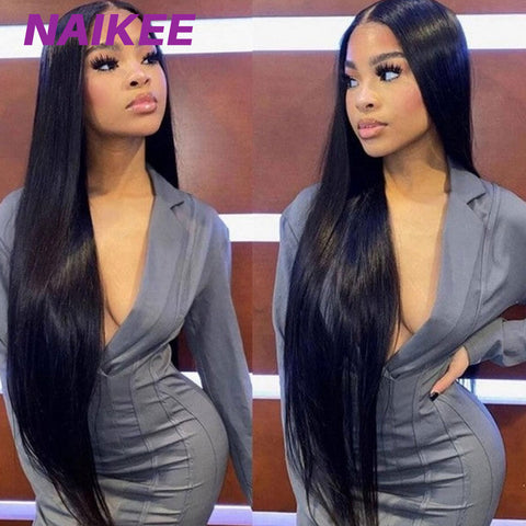 Image of NAIKEE 13×4 HD Lace Front Wigs Straight Human Hair Wigs